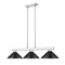 Z-Lite Cobalt Billiard, 3-Light, 14 In.W x 46 In.L x 8 In.H, Brushed Nickel/Matte Black 152BN-MMB - alternate 3